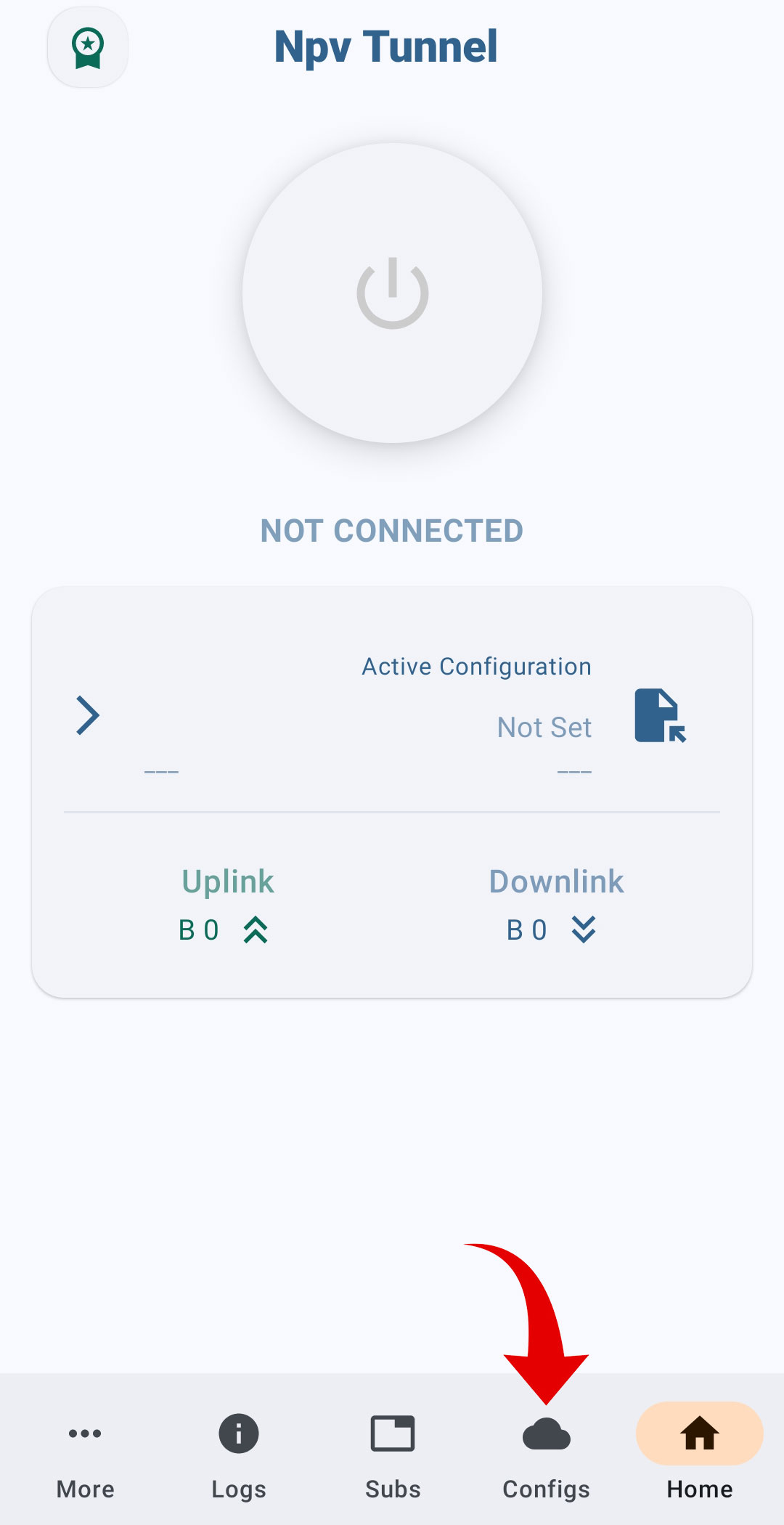 رفتن به منو کانفیگ npv tunnel